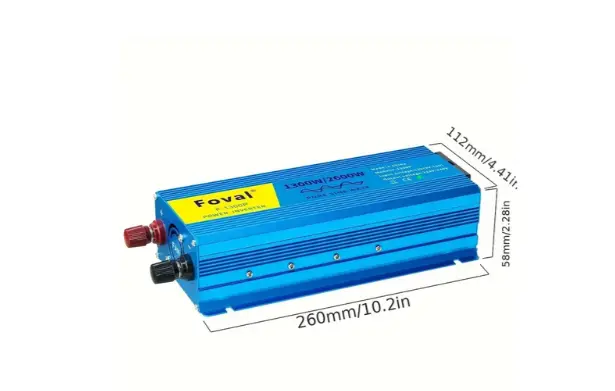 OVAL Onduleur À Onde Sinusoïdale Pure 1300W / 2600W (crête) Véhicule, VR, Extérieur, Maison