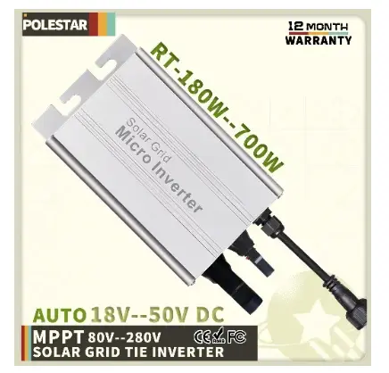 Polestar Technology. >  Micro PV 500W DC 18V-50V À Sortie AC 120V/230V, > IP65